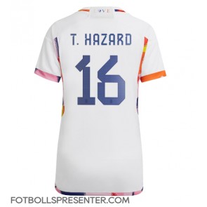 Belgien Thorgan Hazard #16 Borta Matchtröja Dam VM 2022 Kortärmad
